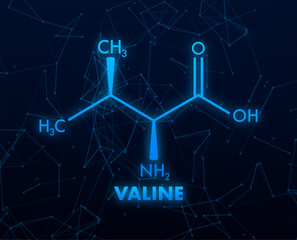 Valine formula for medical design. Valine formula, great design for any purposes