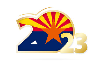 Year 2023 with Arizona Flag pattern.