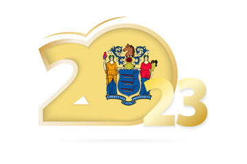 Year 2023 with New Jersey Flag pattern.