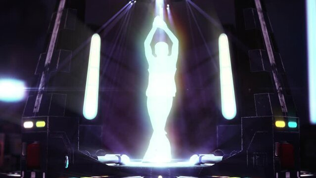 The Male Dancer hologram. Digital and technological background 