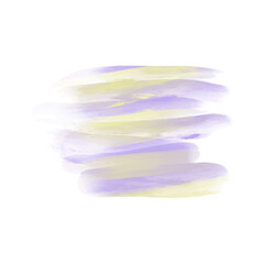 Abstract watercolor brushstroke yellow-purple.