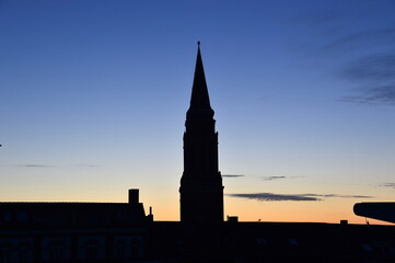 Sunrise over the Historical City Hall in Kiel, the Capital City of Schleswig - Holstein