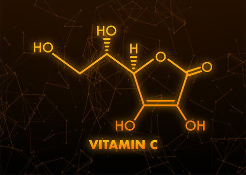 3d Vitamin C Formula For Concept Design. Health Care Concept