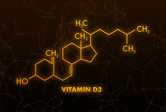 Vitamin d3 formula, great design for any purposes. Vector illustration isolated