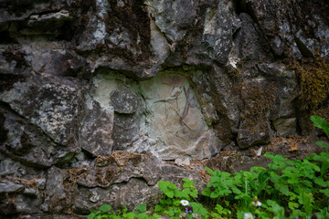 Background of stone wall texture photo