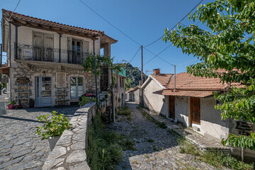 Stemnitsa, a traditional mountain village, located by the Lousios River gorge, in Arcadia, Peloponnese, Greece.