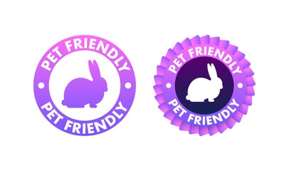 Pet friendly icon. Pets allowed, Certified. Vector illustration.