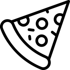 pizza slice vector icon - linear, outline style
