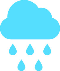 Rain Cloud Icon Art, Cloud with rain weather icon Vector Image.