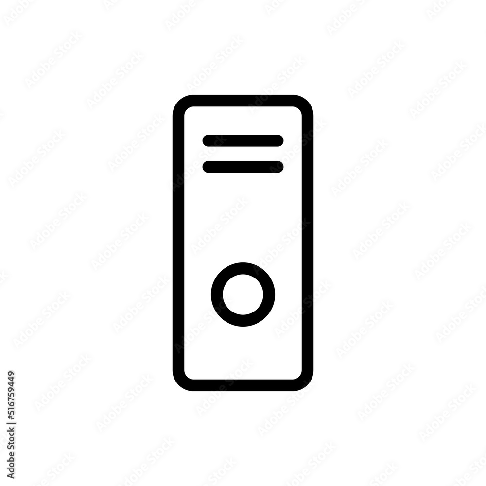 Poster simple vertical server icon. web hosting. vector.
