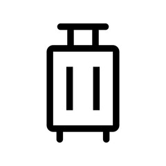 Simple suitcase icon. Luggage. Vector.