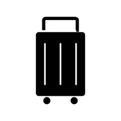 Suitcase silhouette icon. Travel luggage. Vector.
