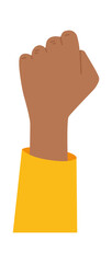 Hand clenched into a fist. Vector illustration