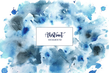 Watercolor splatter on wet paper abstract background. 
