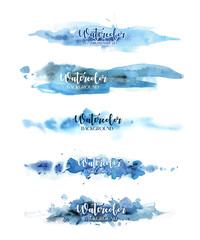 Watercolor painting horizontal title banner background 