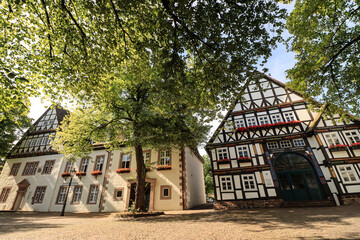 Historisches Ensemble am Kellerplatz in Beverungen; Rathaus und Christoph-Sieker-Haus