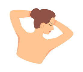 Fototapeta premium Woman on spa procedure. Vector illustration