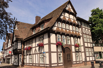 Romantisches Fachwerkhaus in Höxter; Ehemaliges Küsterhaus zwischen Rathaus und Kilianikirche