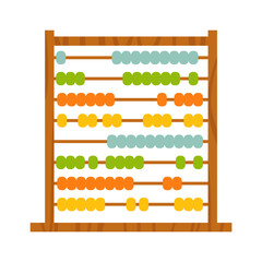 Wooden abacus icon. Vector illustration