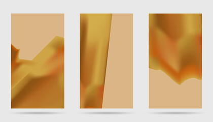 Set of elegant minimal abstract golden cover, background vector illustration. 