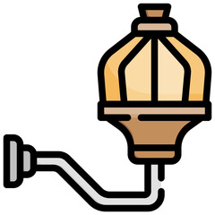 WALL LAMP filled outline icon,linear,outline,graphic,illustration