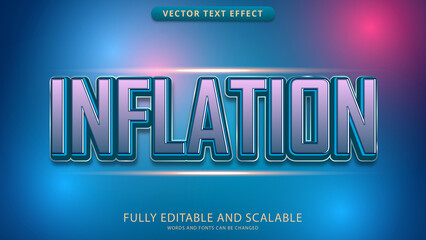 Fototapeta premium inflation text effect editable eps file