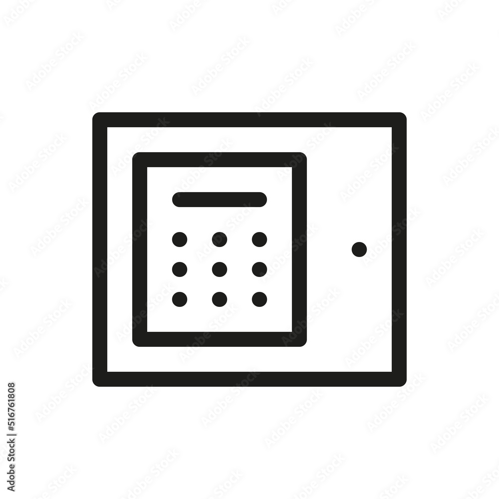 Canvas Prints fire alarm control panel isolated icon. security control panel vector icon with editable stroke.