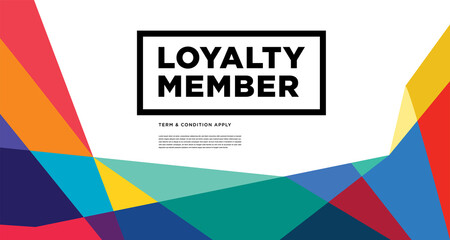 Colorful abstract geometric and fluid banner template for marketing promotion material. Giveaway, cash back, gift card, and member card bonus design template.