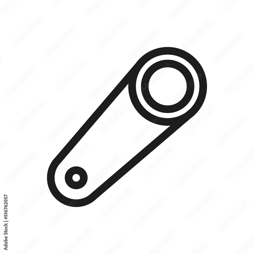 Poster magnetic key isolated icon. access control key vector icon with editable stroke.