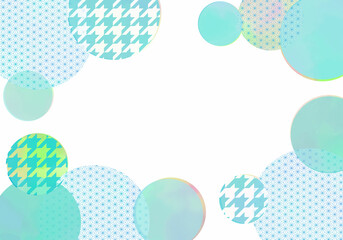 可愛い和柄のシンプルフレーム　水色