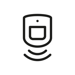 Motion sensor isolated icon. Infrared motion detector vector icon with editable stroke.