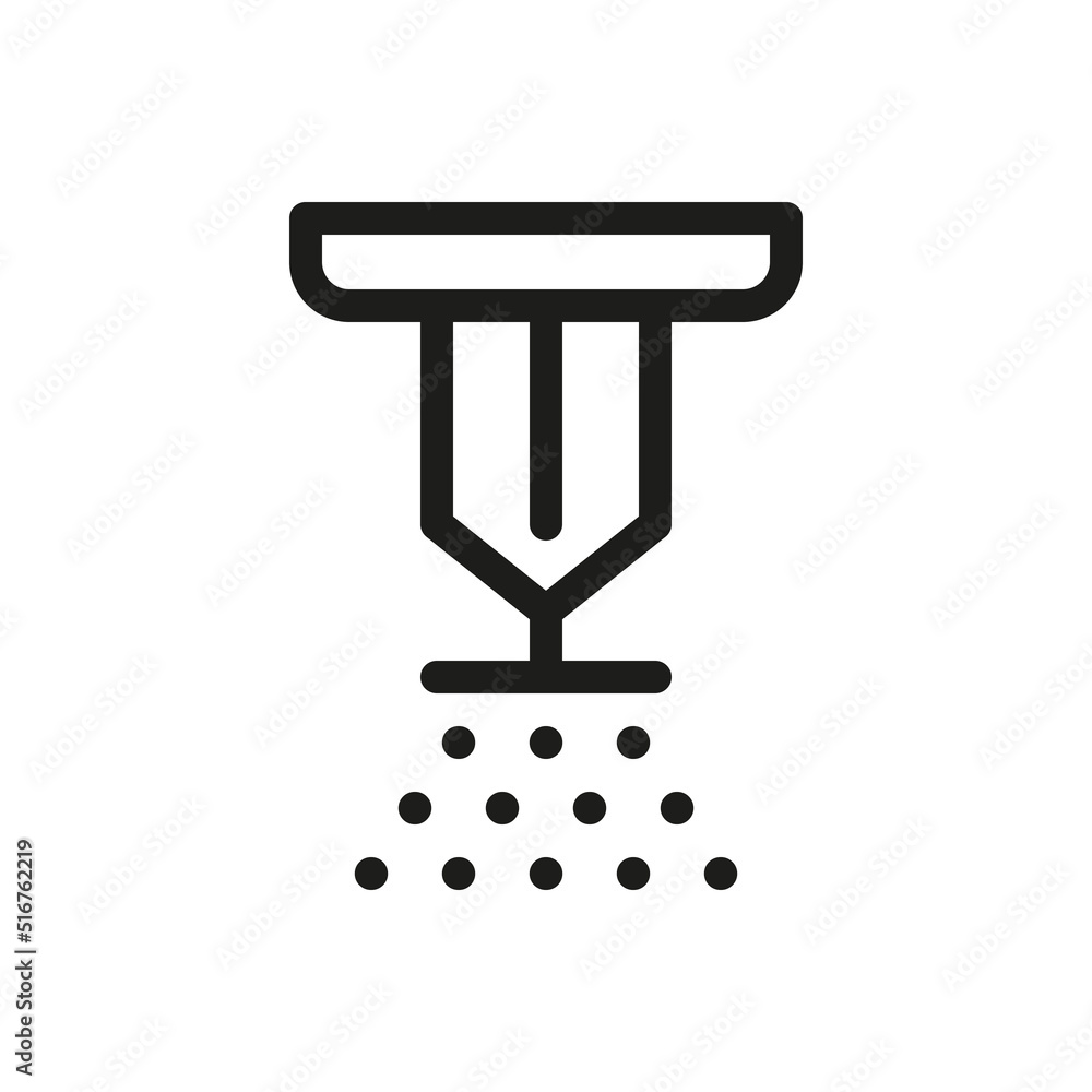 Poster fire sprinkler system isolated icon. fire extinguishing system outline vector icon with editable str