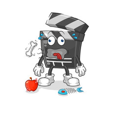 clapboard burp mascot. cartoon vector