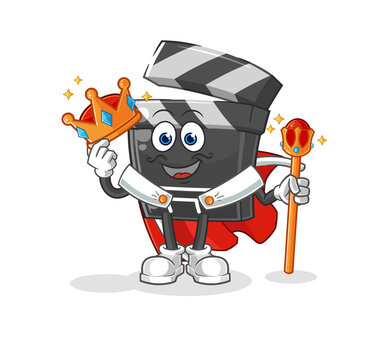 recommend clip art: clapboard king vector. cartoon character