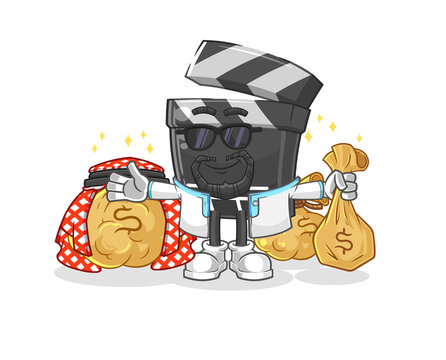 recommend clip art: clapboard rich arabian mascot. cartoon vector