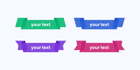 Set of transparent vector banners