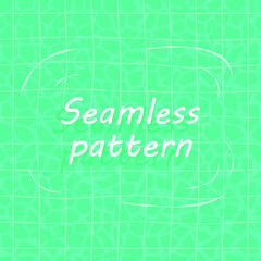 Blue water background. Seamless blue ripples pattern. Water pool texture bottom background. Vector illustration.