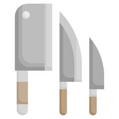 KNIVES flat icon,linear,outline,graphic,illustration