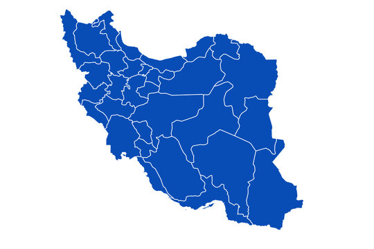 recommend clip art: Iran Map blue Color on White Backgound