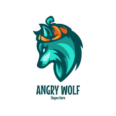 Angry Wolf Character Logo