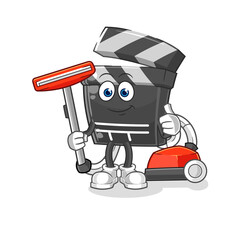 clapboard clean with a vacuum . character vector