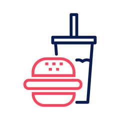 Obraz premium Burger, fast, food icon