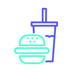 Burger, fast, food icon
