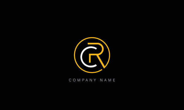 CR, RC Abstract Letters Logo Monogram