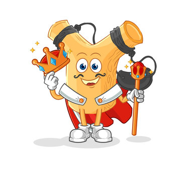recommend clip art: slingshot king vector. cartoon character