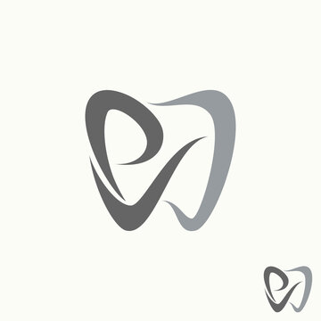 Simple and unique letter or word PVD or PVW font in tooth dental image graphic icon logo design abstract concept vector stock. Can be used as symbol related to monogram or clinic