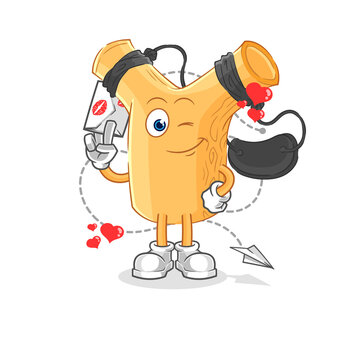 recommend clip art: slingshot hold love letter illustration. character vector