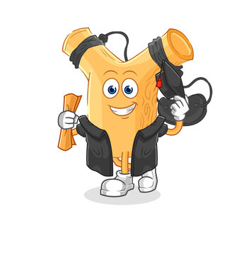recommend clip art: slingshot graduation vector. cartoon character