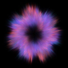 Abstract blue purple smoke powder explosion background.  Use photoshop layer mode lighten, screen, linear dodge (add) to remove the background