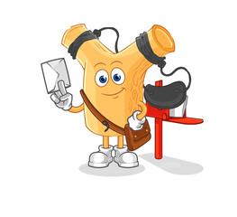 Obraz premium slingshot postman vector. cartoon character